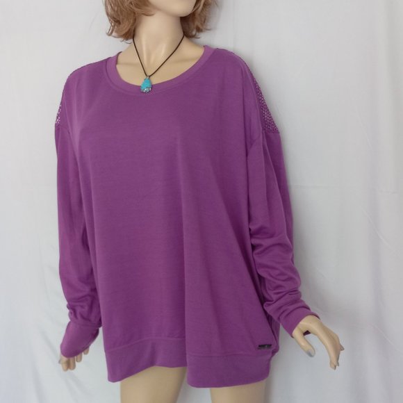 Nwt $60 NINE WEST Active Mesh Back Top Sweater Sz 3X - Picture 4 of 8
